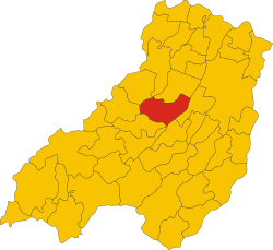 Map of comune of Medesano (province of Parma, region Emilia-Romagna, Italy)
